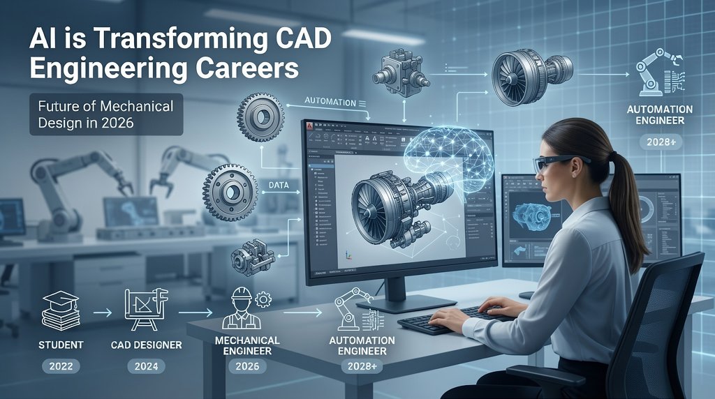 How AI is Transforming CAD Design Careers in 2026 (Skills, Software & Jobs Guide)