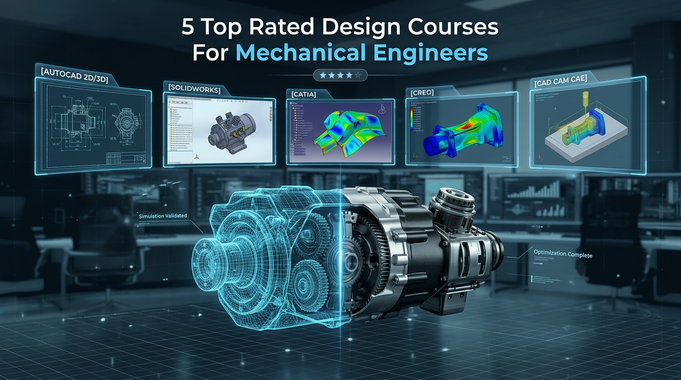 5 Top Rated Design Courses For Mechanical Engineers.