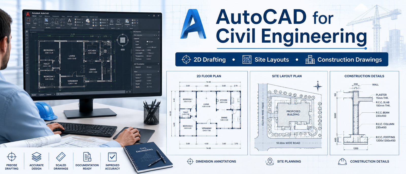 AutoCAD Software for Civil Engineering Drafting and Design