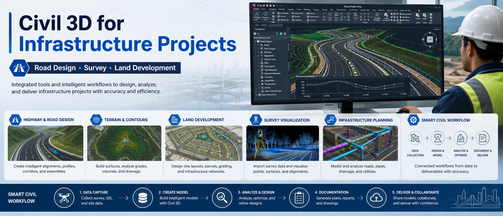 Civil 3D Software for Road Design and Infrastructure Planning