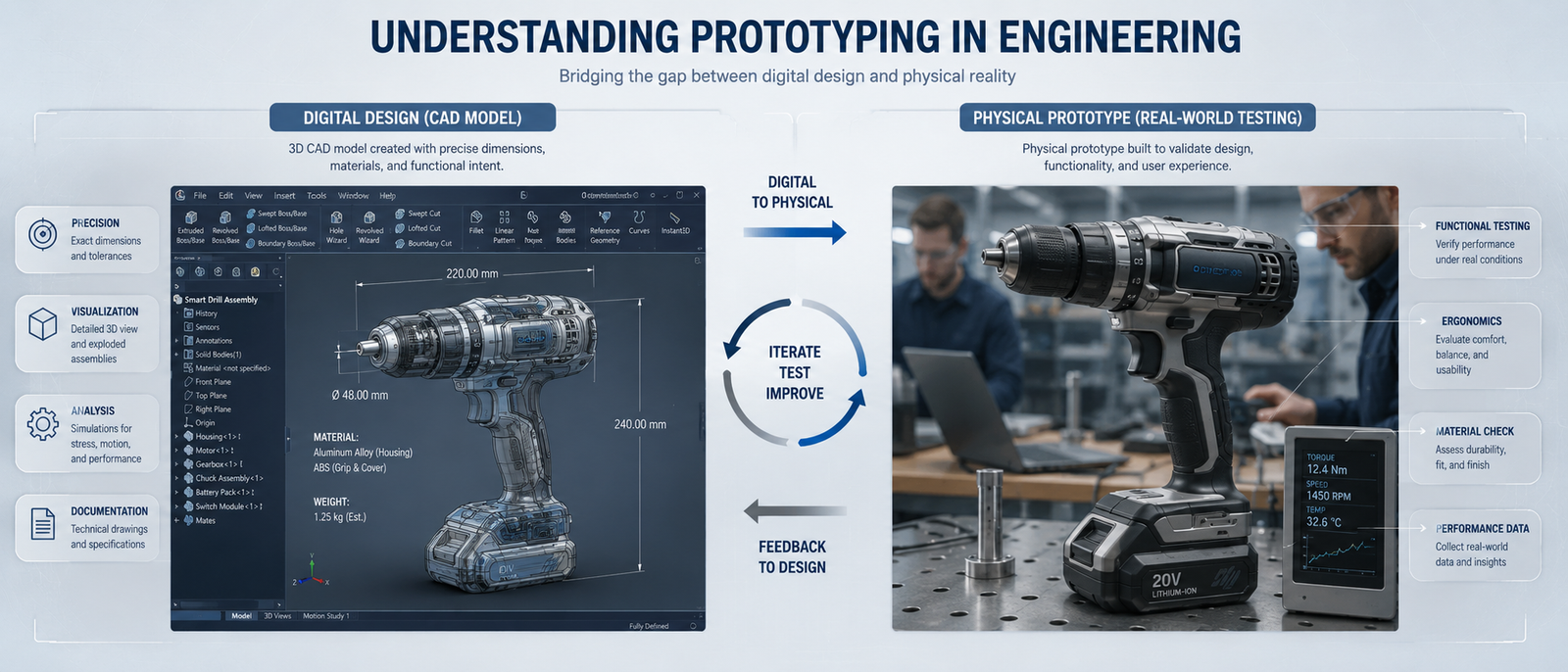 CAD Modeling and Physical Prototyping in Engineering