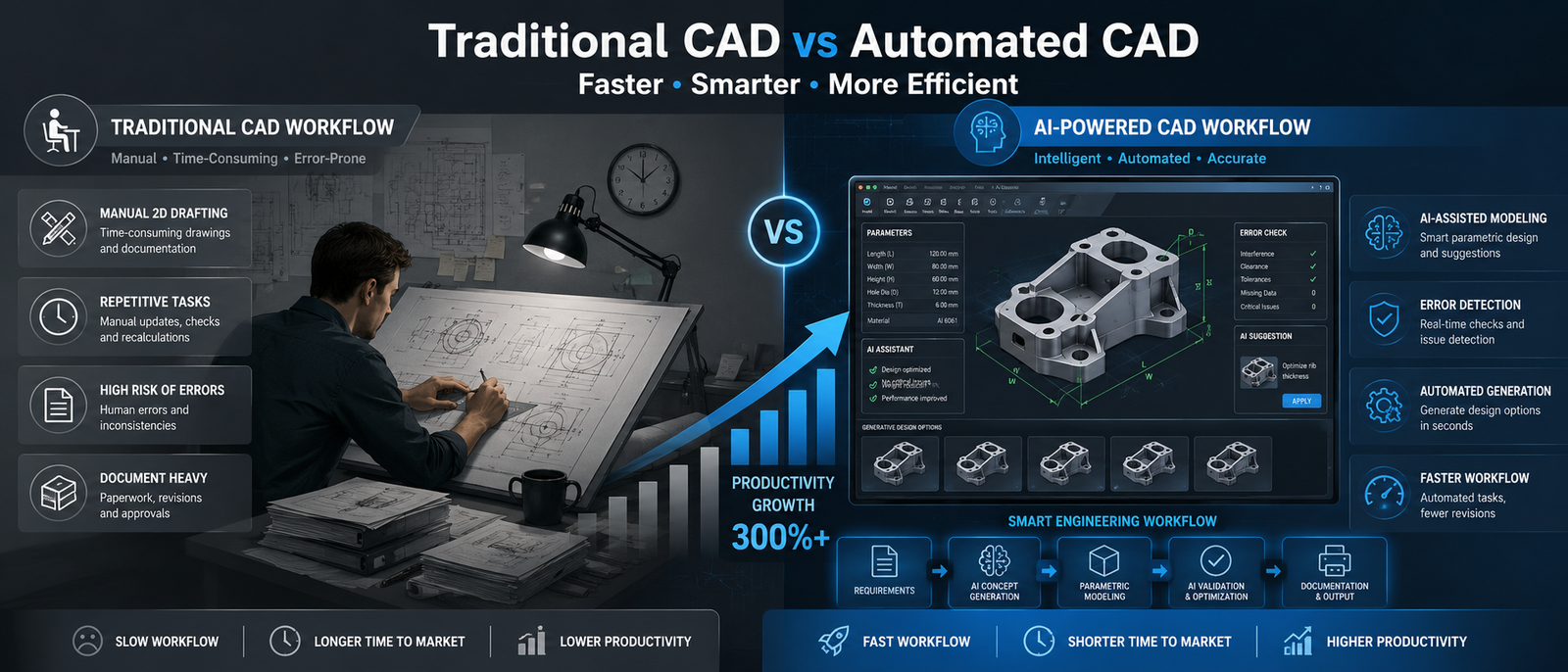 Traditional CAD vs Automated CAD Workflow