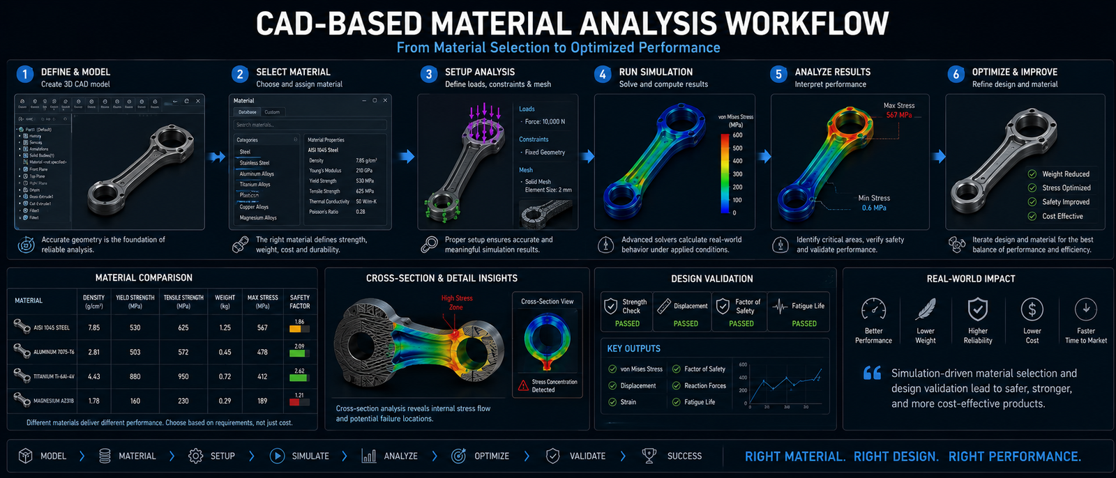 CAD-Based Material Analysis Workflow