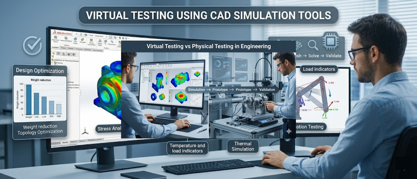 Virtual Testing Using CAD Simulation Tools