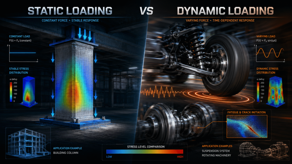 Static vs Dynamic Loading in Mechanical Engineering