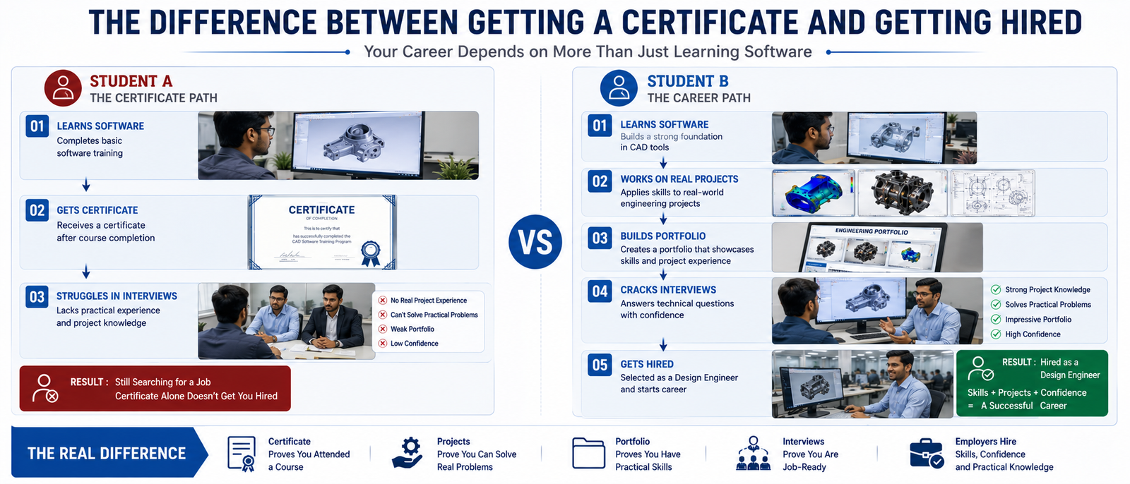 The Difference Between Getting a Certificate and Getting Hired