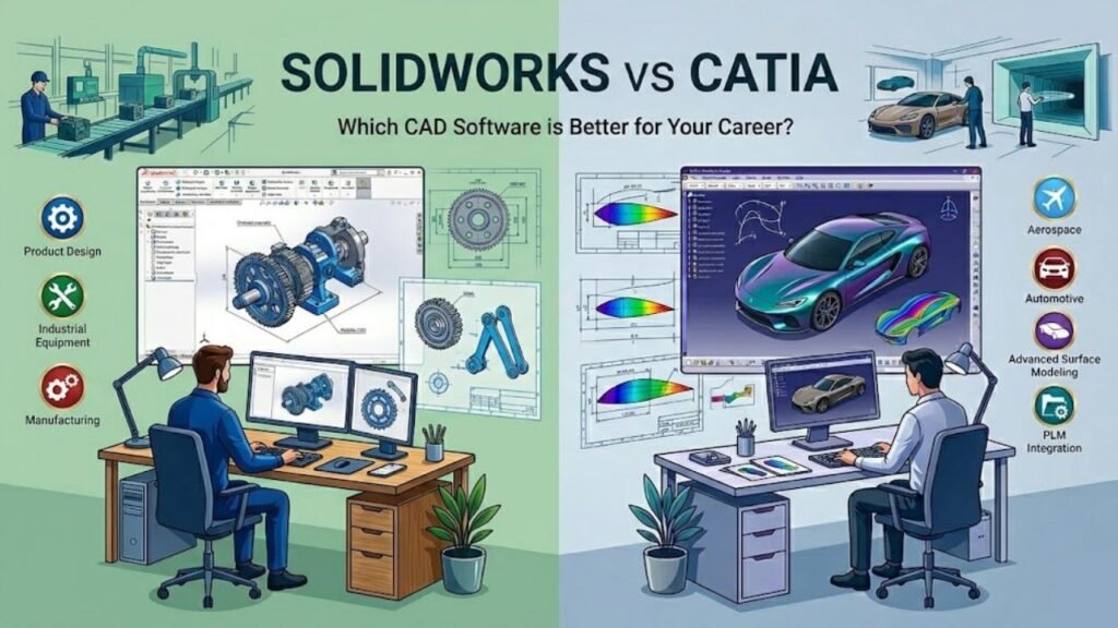 SolidWorks vs CATIA – Which CAD Software is Better for Jobs in 2026?