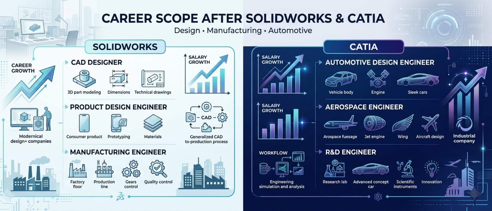 SolidWorks vs CATIA Software Comparison for CAD Care
