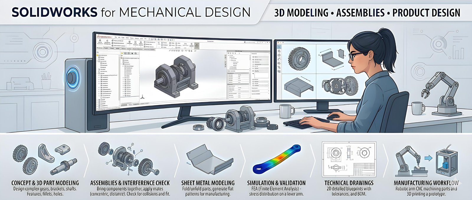 SolidWorks Course for Product Design and 3D Modeling