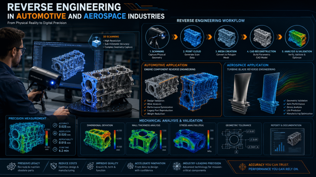 Reverse Engineering in Automotive and Aerospace Industries