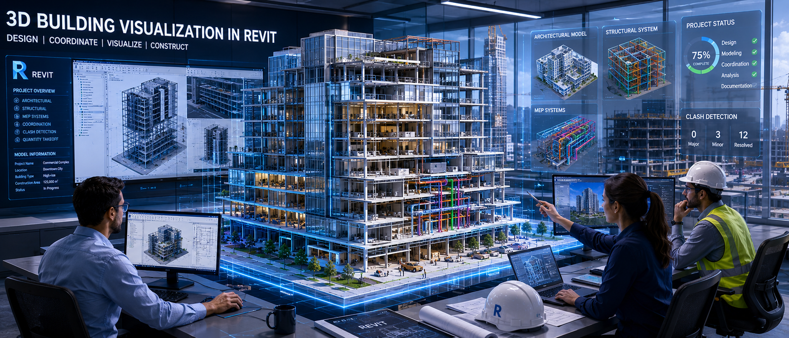3D Building Visualization in Revit