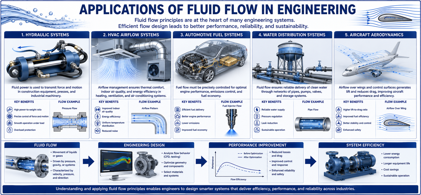 Applications of Fluid Flow in Engineering