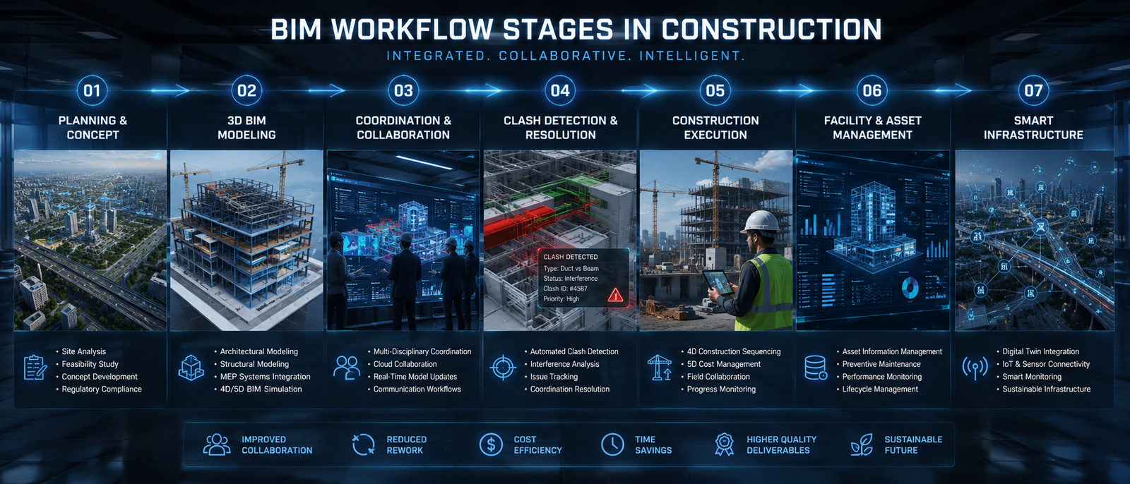 BIM Workflow Stages in Construction
