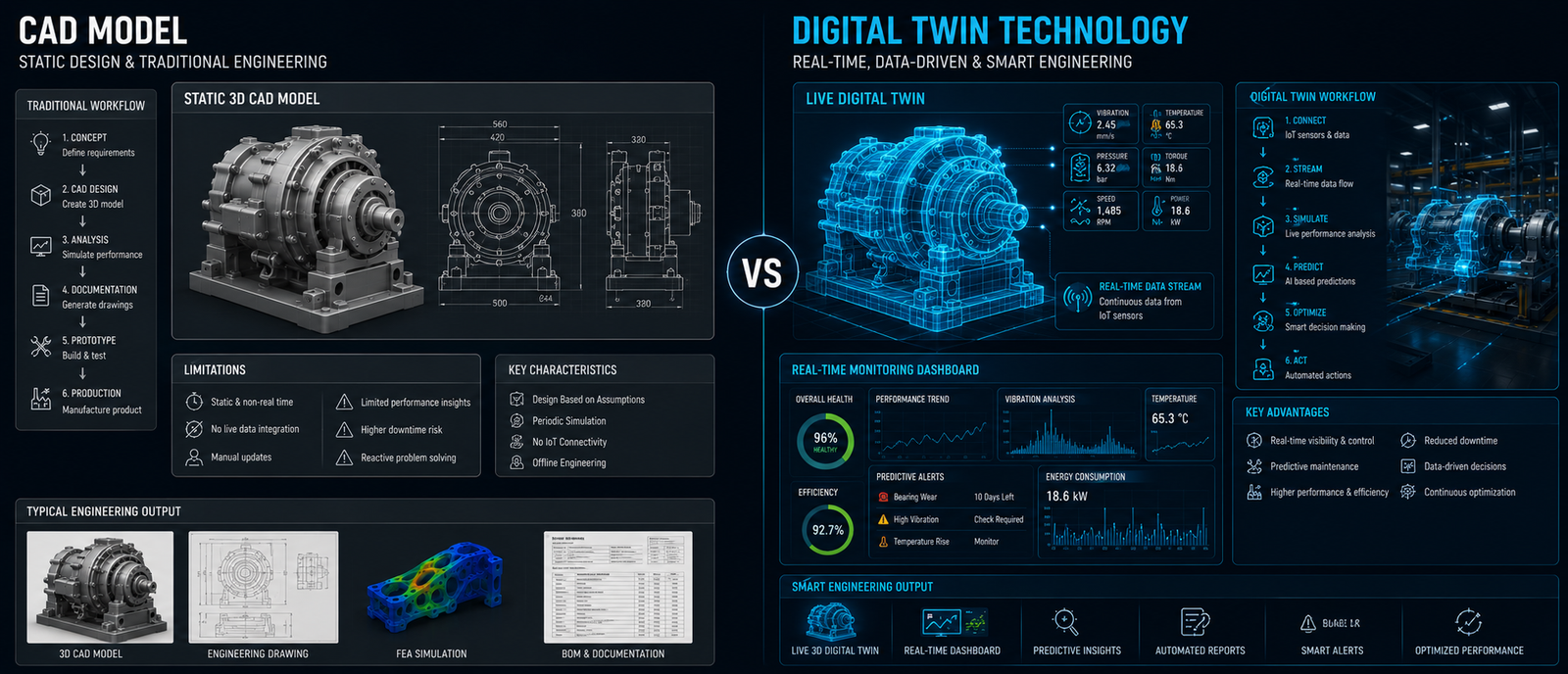 CAD Model vs Digital Twin Technology