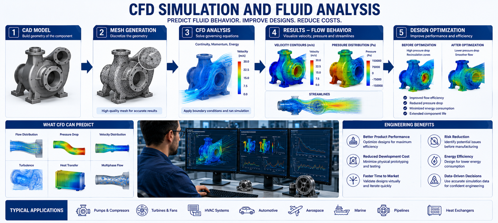 CFD Simulation and Fluid Analysis