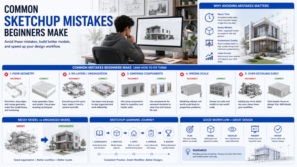 Common SketchUp Mistakes Beginners Make