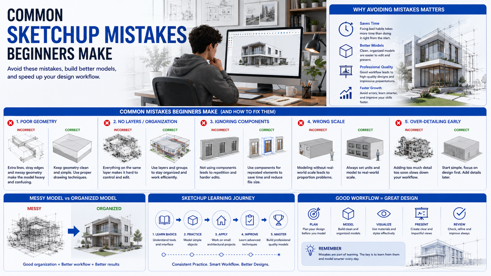 Common SketchUp Mistakes Beginners Make