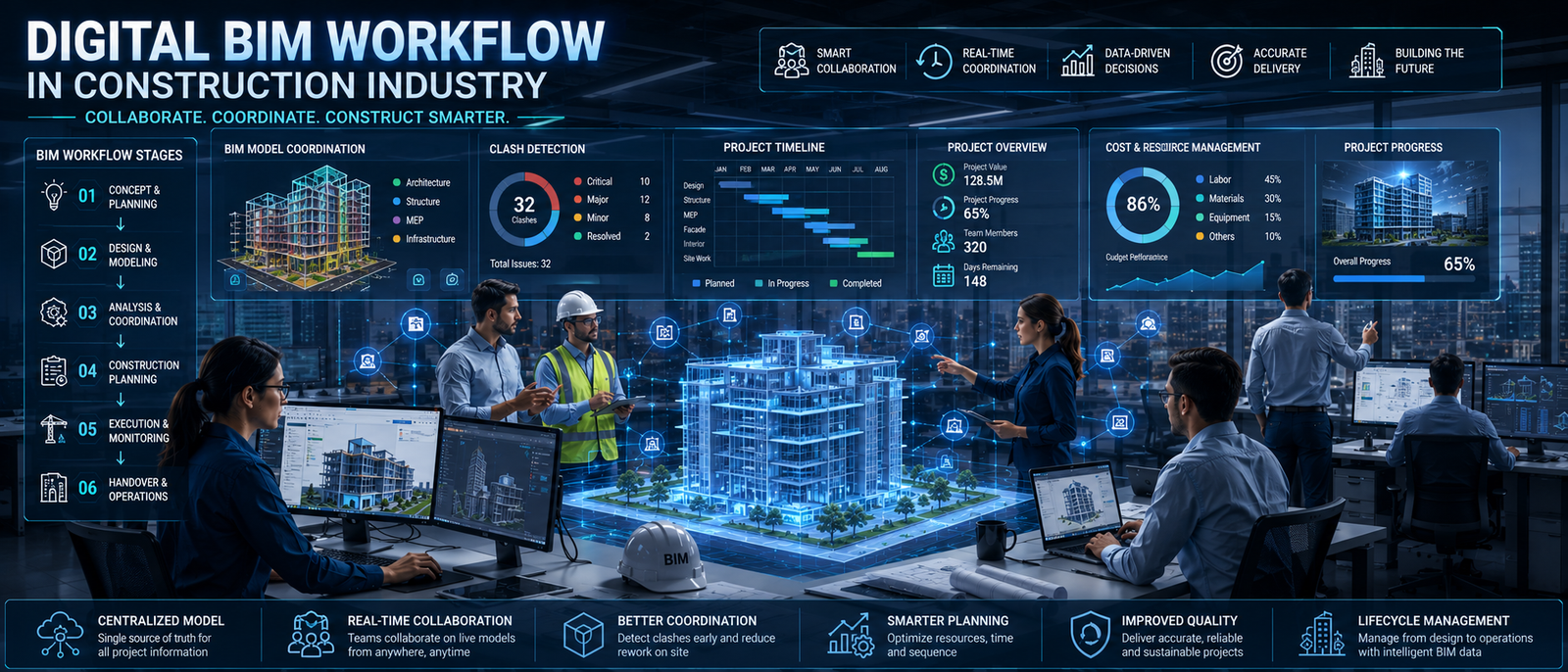 Digital BIM Workflow in Construction Industry