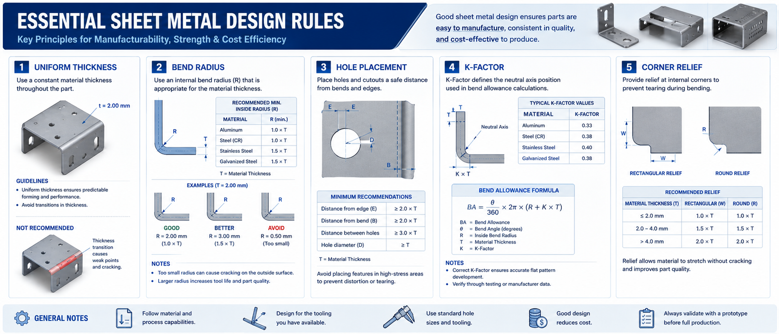 Essential Sheet Metal Design Rules