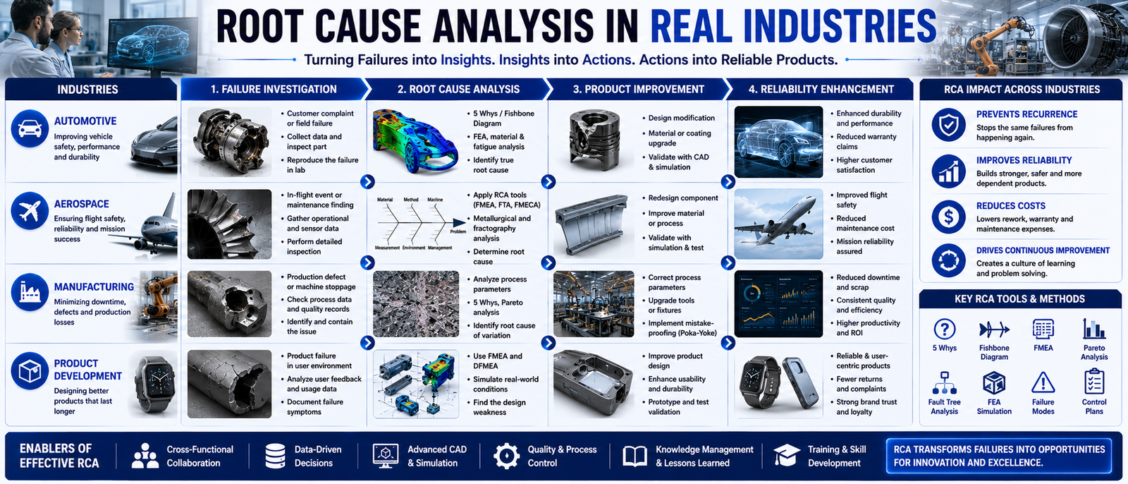 Root Cause Analysis in Real Industries