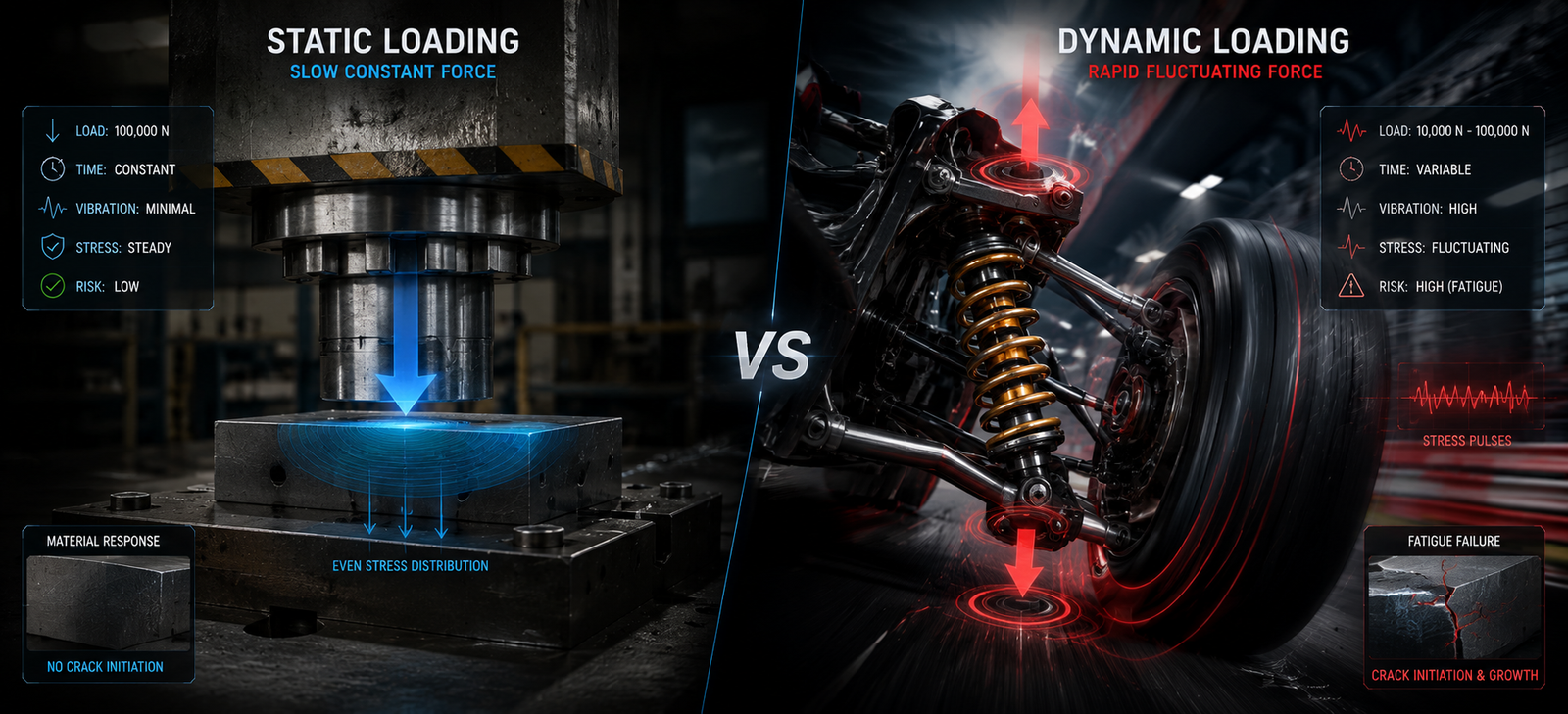 Static vs Dynamic Loading in Engineering