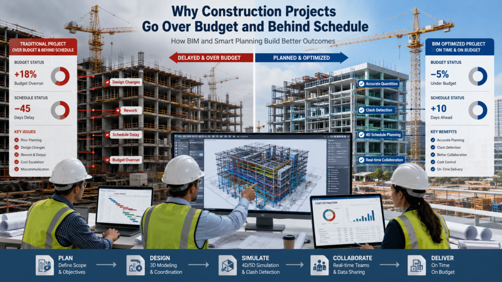 Why Construction Projects Go Over Budget and Behind Schedule