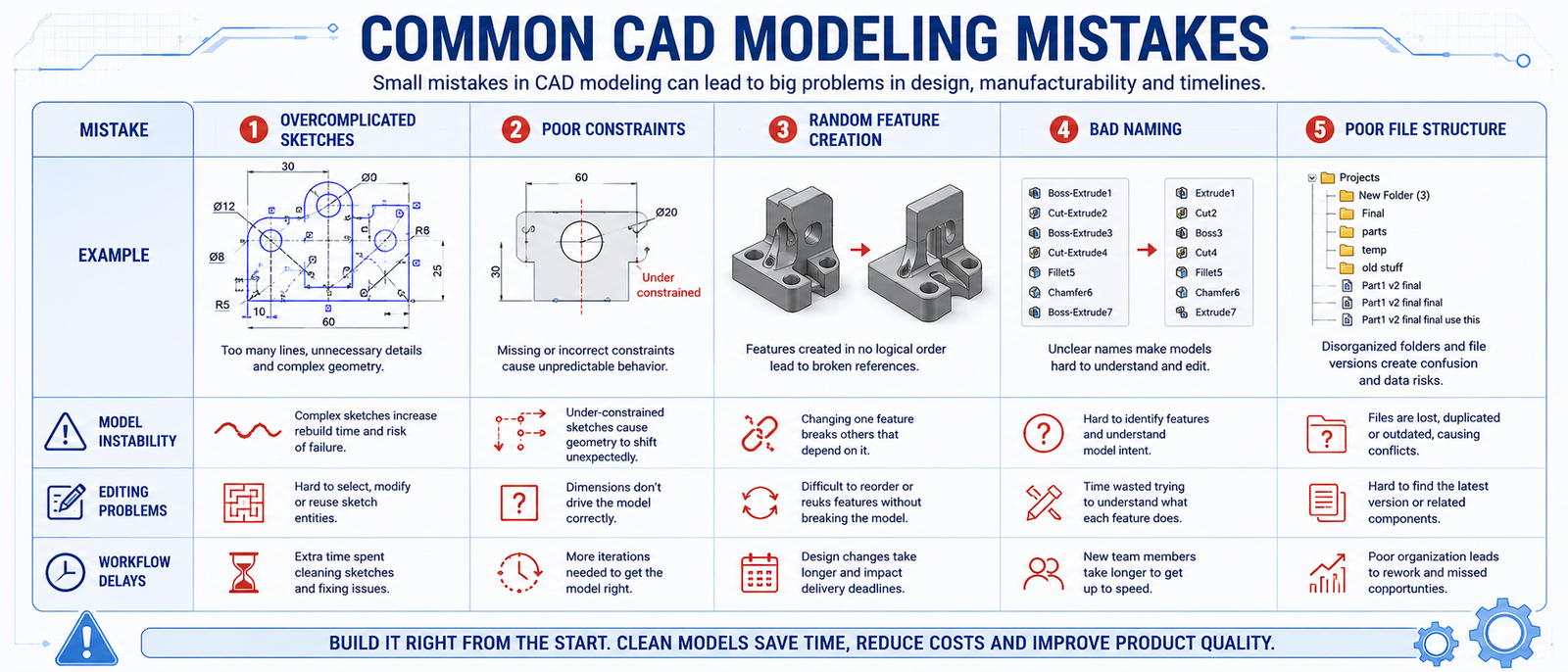 Common CAD Modeling Mistakes